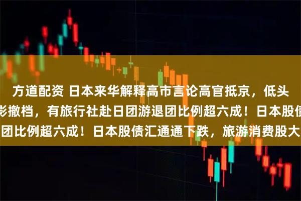 方道配资 日本来华解释高市言论高官抵京，低头一言不发！部分日本电影撤档，有旅行社赴日团游退团比例超六成！日本股债汇通通下跌，旅游消费股大跌